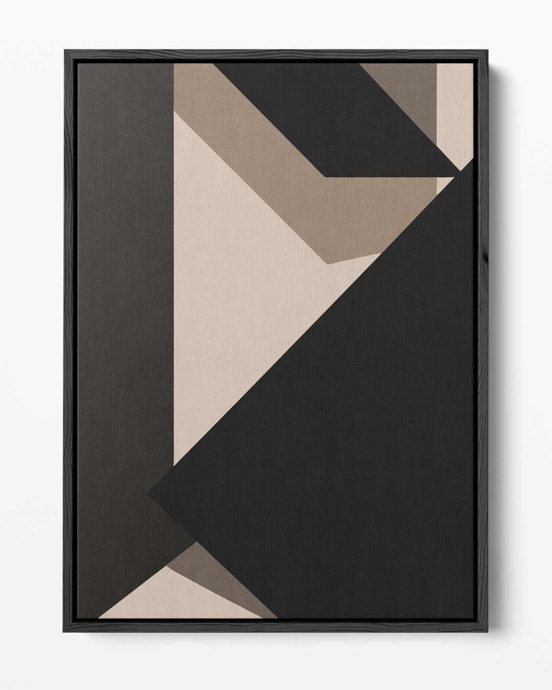 Abstracte Geometrische Compositie – portret kunstwerk als wanddecoratie