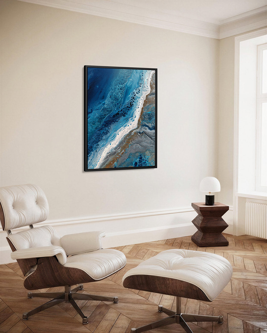 Golvende kleuren – decoratief kunstwerk voor aan de muur