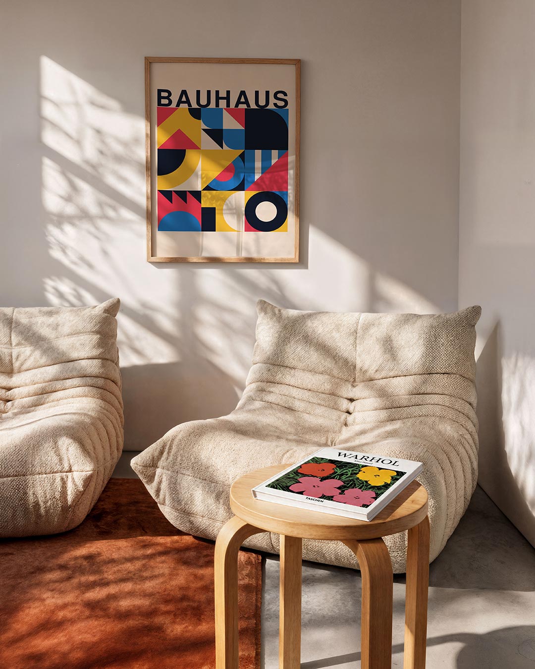Vorm en kleur – geometrische Bauhaus poster in staand formaat