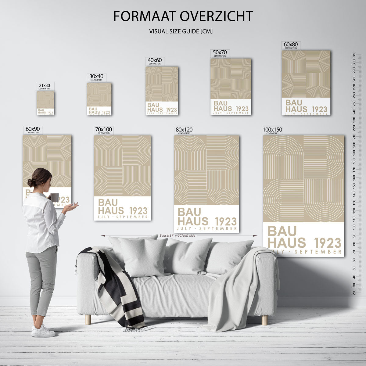 Lijnen en vlakken – Bauhaus poster als moderne geometrische wanddecoratie