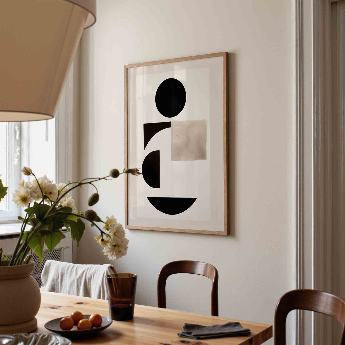 Geometrische vormen – kunst en design poster in portret formaat