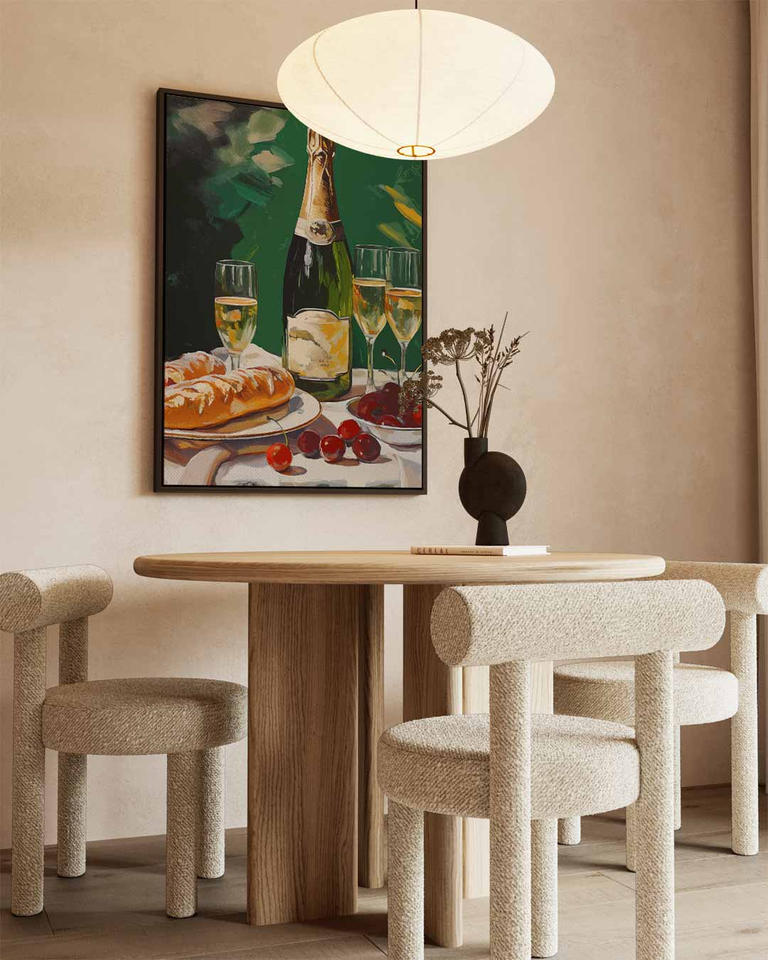 Droomachtige Brunch Tafereel – canvas wanddecoratie in portret formaat