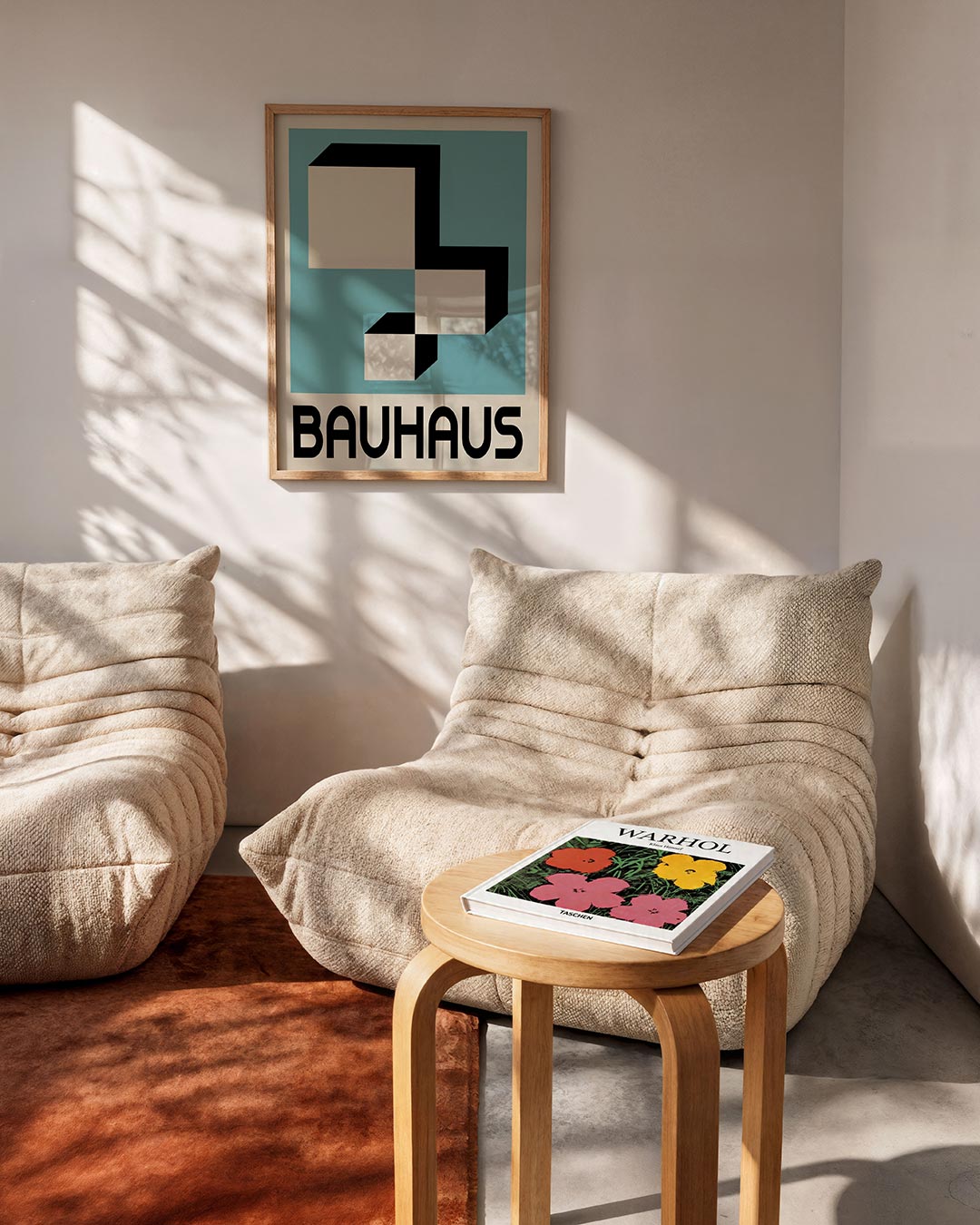 Vormen en vlaken – geometrische Bauhaus poster in staand formaat