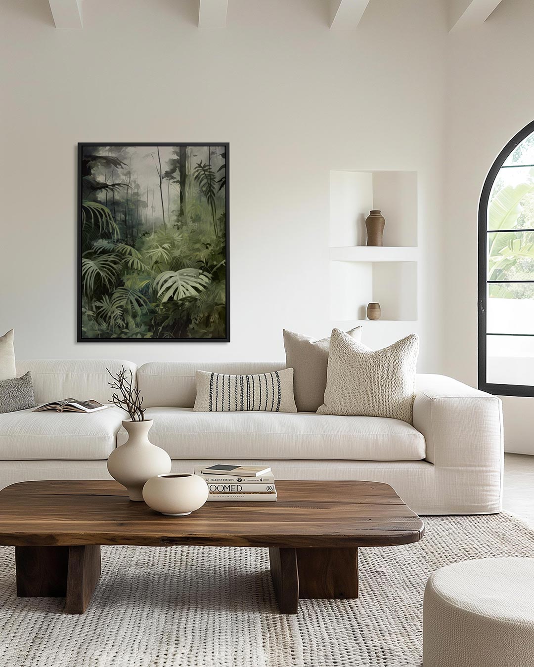 Weelderige jungle – moderne staande wandkunst