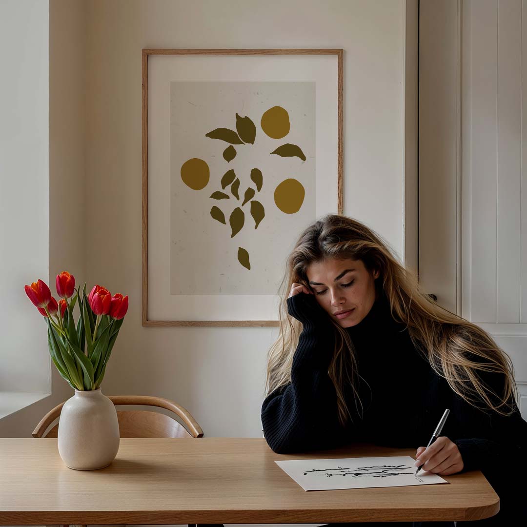 Botanische Kunstposter – bloemen poster in staand formaat