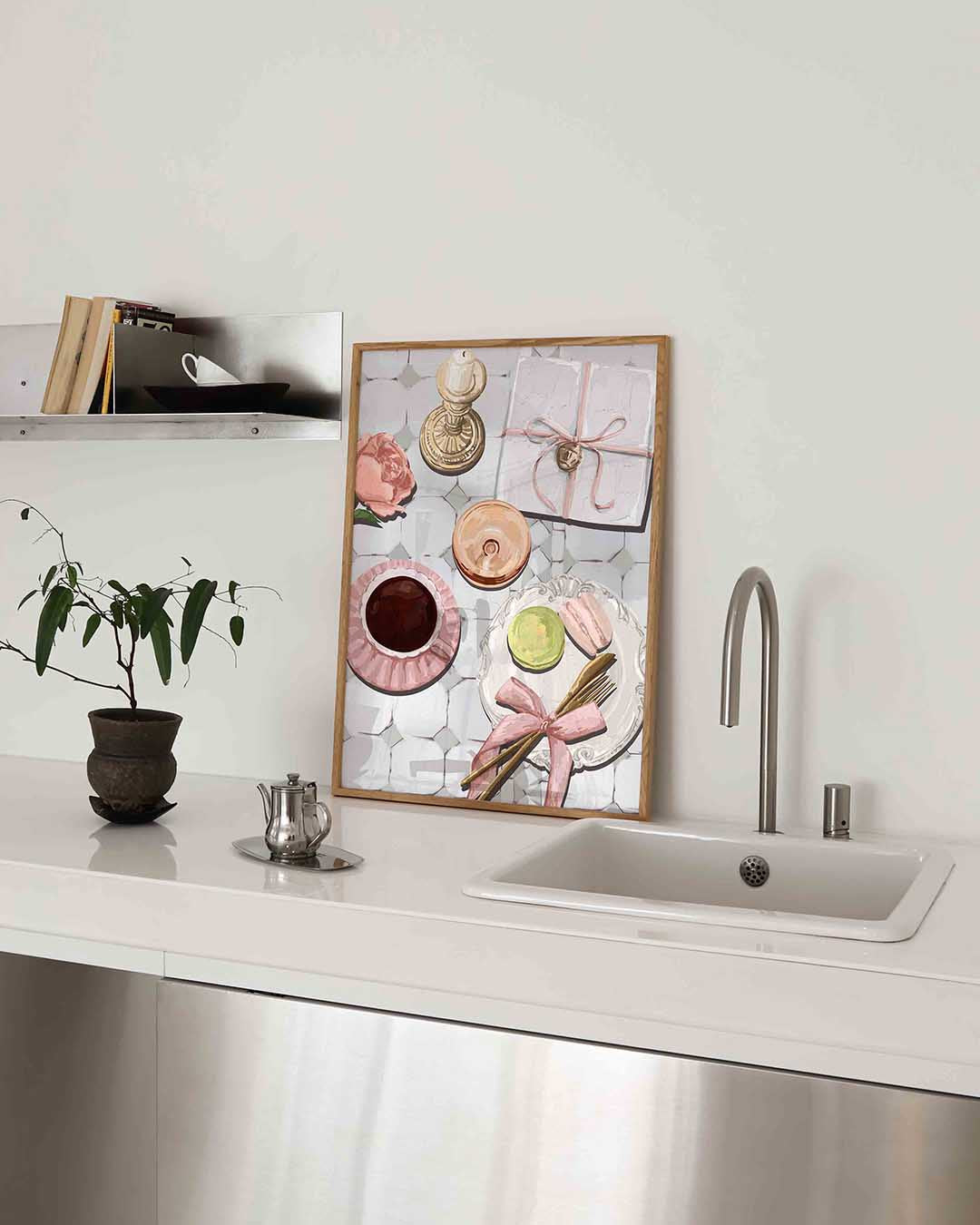 Ontbijt tafel – keukenposter in staand formaat