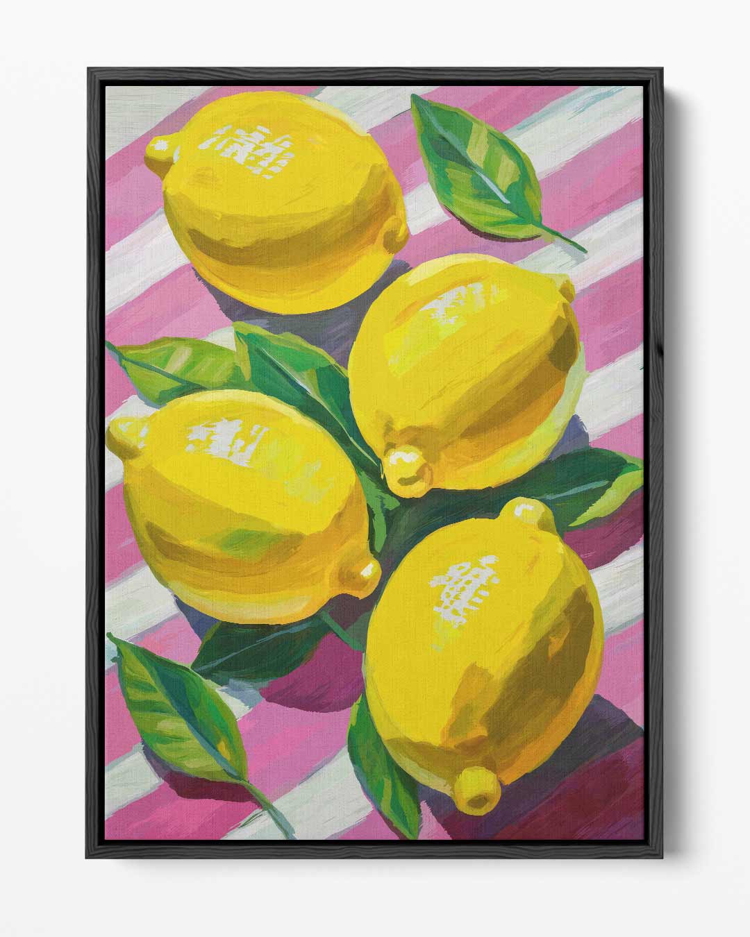 Citroenen op Lente Achtergrond – portret kunstwerk als wanddecoratie