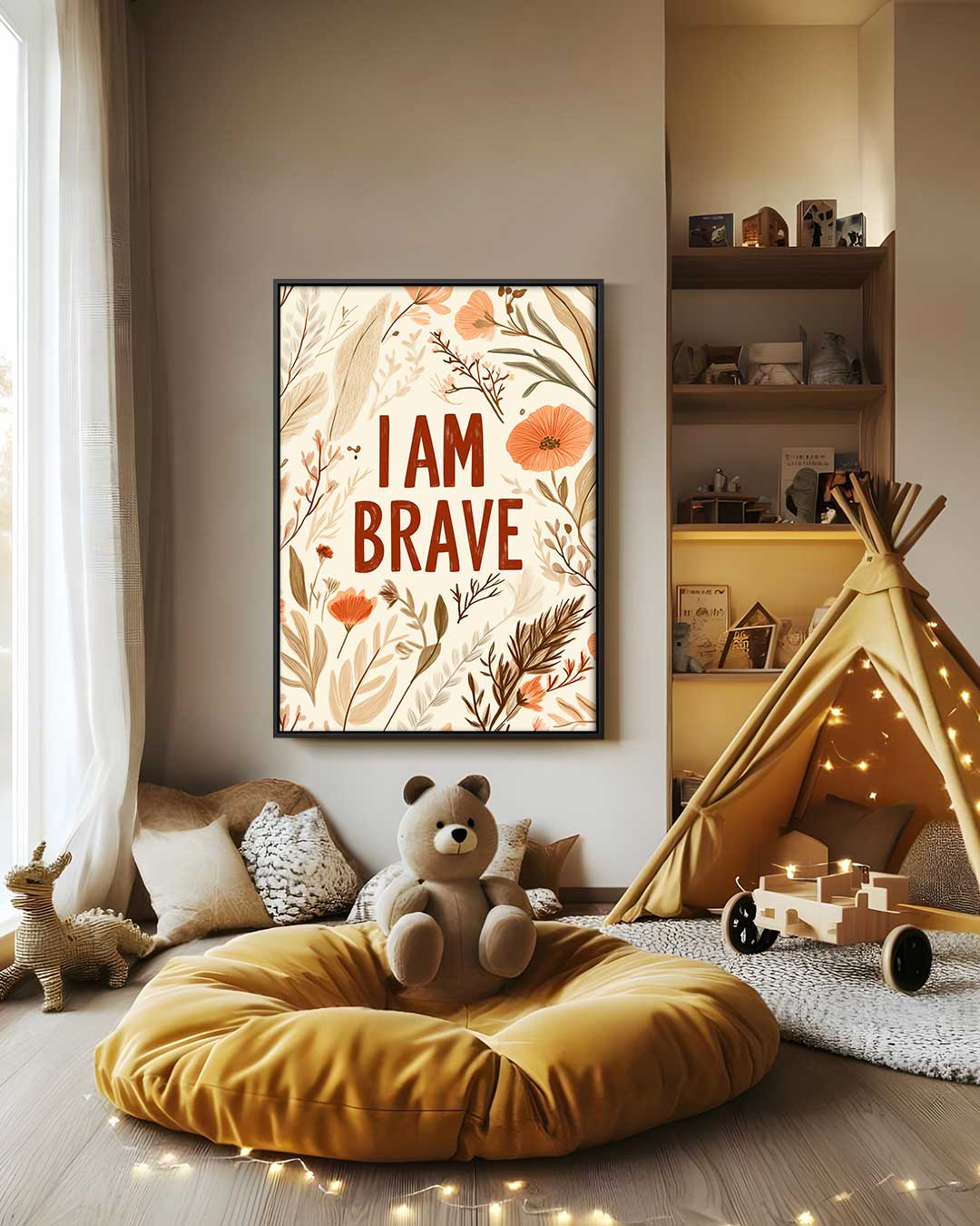 Dapper Bloemenschilderij – staand kunstwerk voor modern interieur