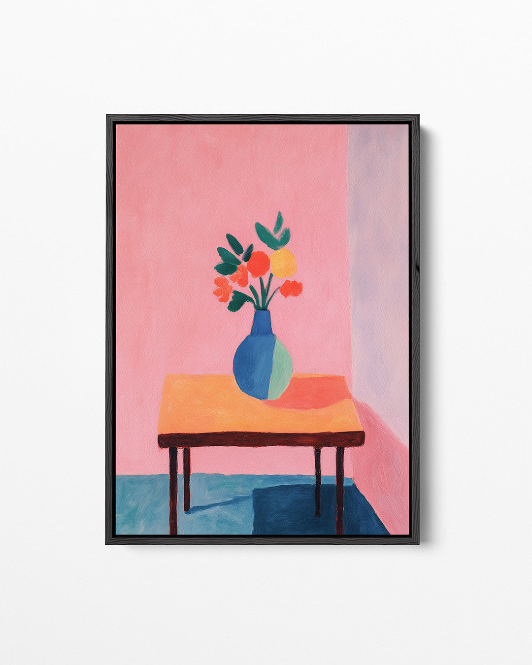 Vaas op tafel – staand wanddecoratie kunstwerk