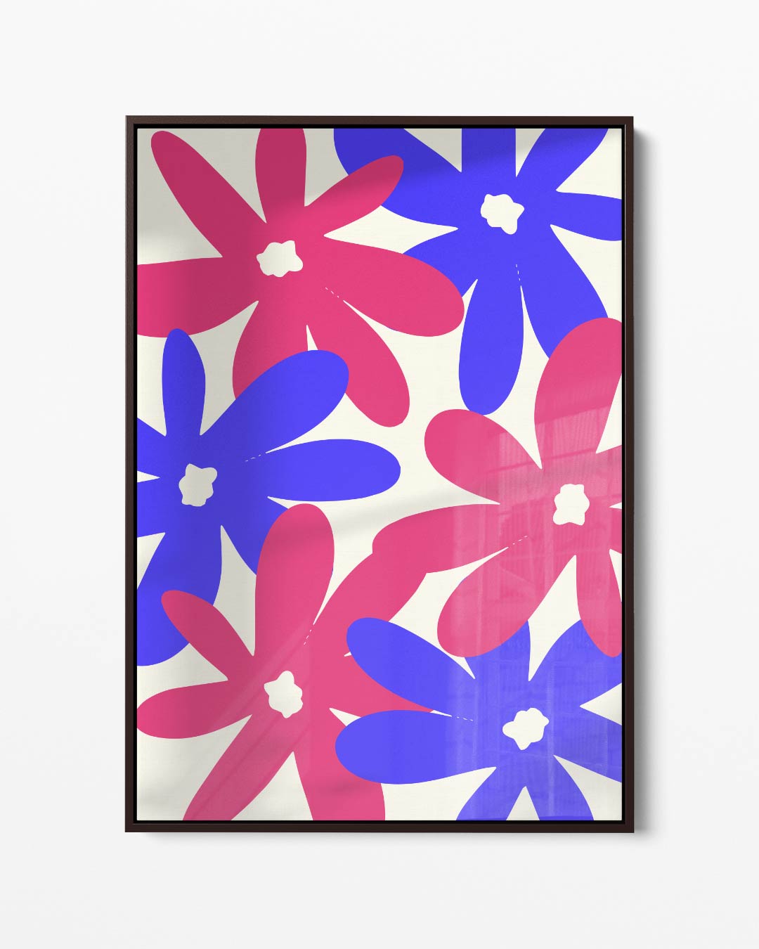 Kleurrijke Bloemenexplosie – portret kunstwerk als wanddecoratie