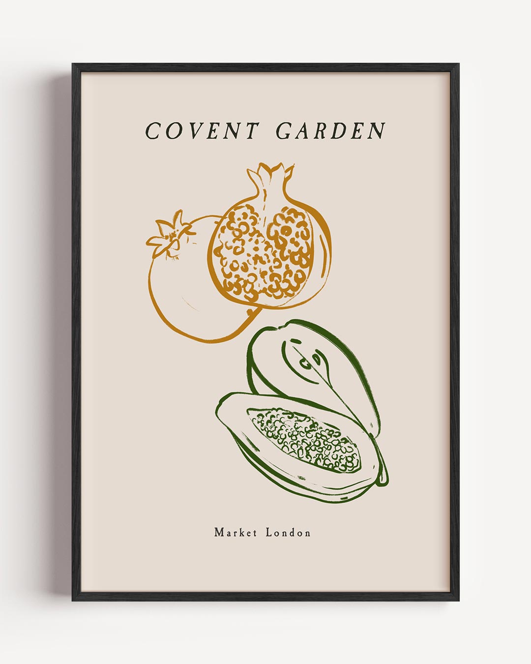 Covent Garden Fruit Illustratie – keuken portret poster als wanddecoratie
