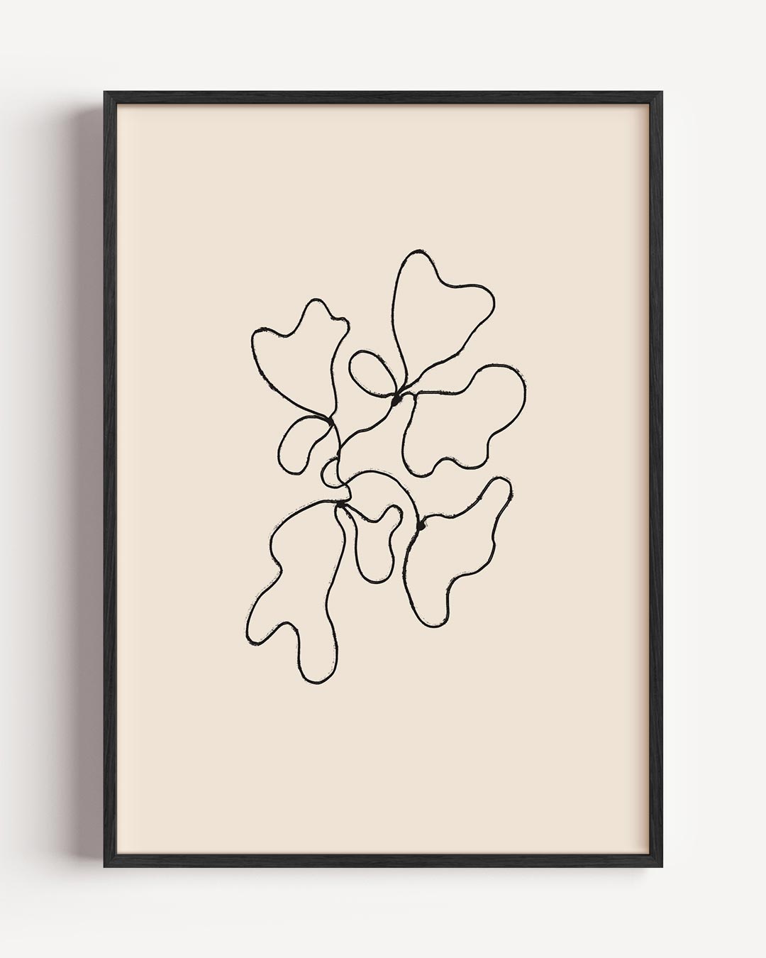Organische Lijnkunst – botanische portret poster als wanddecoratie