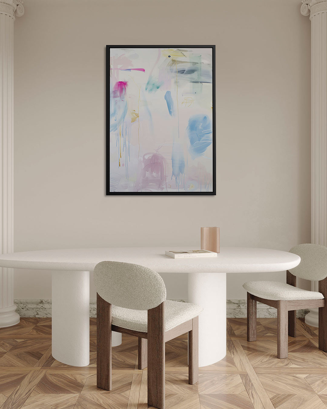 Kleurrijke vegen – staand wanddecoratie kunstwerk