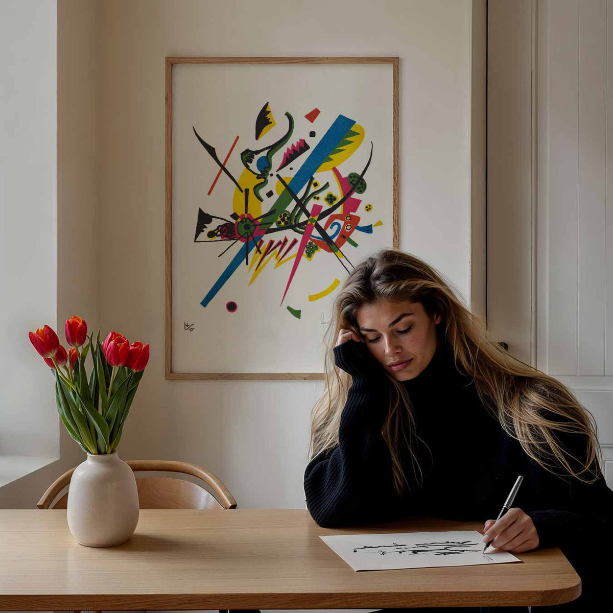 Vrolijke Abstracte Kleurenmix – Popart poster als moderne urban wanddecoratie