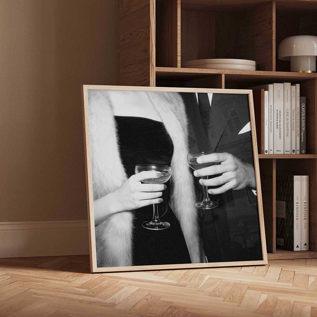 Stijlvolle avond – vierkante Pop Art wanddecoratie van WallArtistic