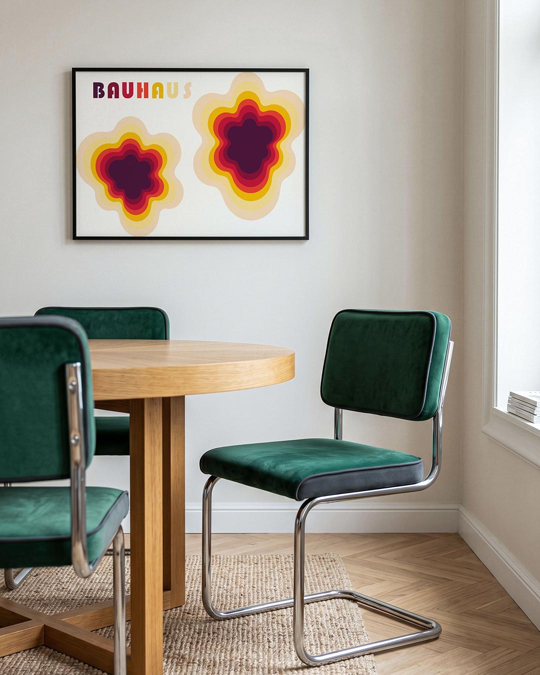 Vorm en kleur – liggende Bauhaus poster voor aan de muur