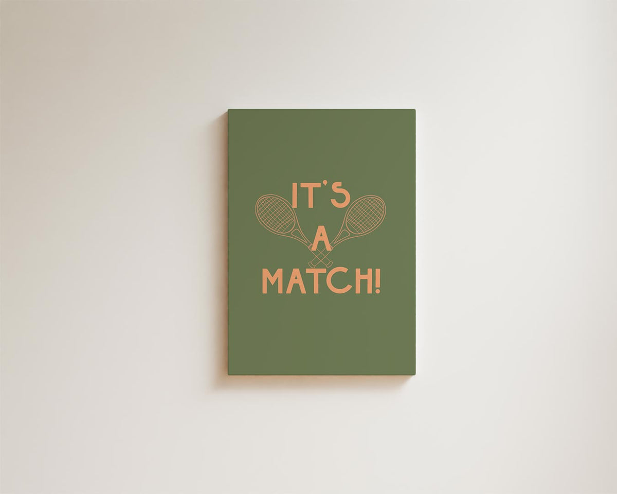 It's a Match Tennis – modern portret kunstwerk van WallArtistic