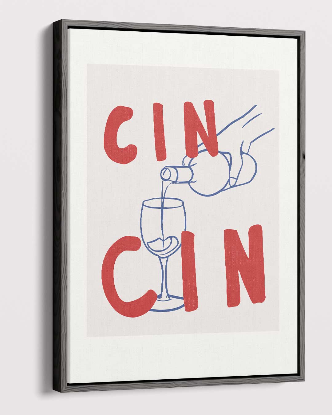 Cin Cin Illustratie – dibond kunstwerk als wanddecoratie
