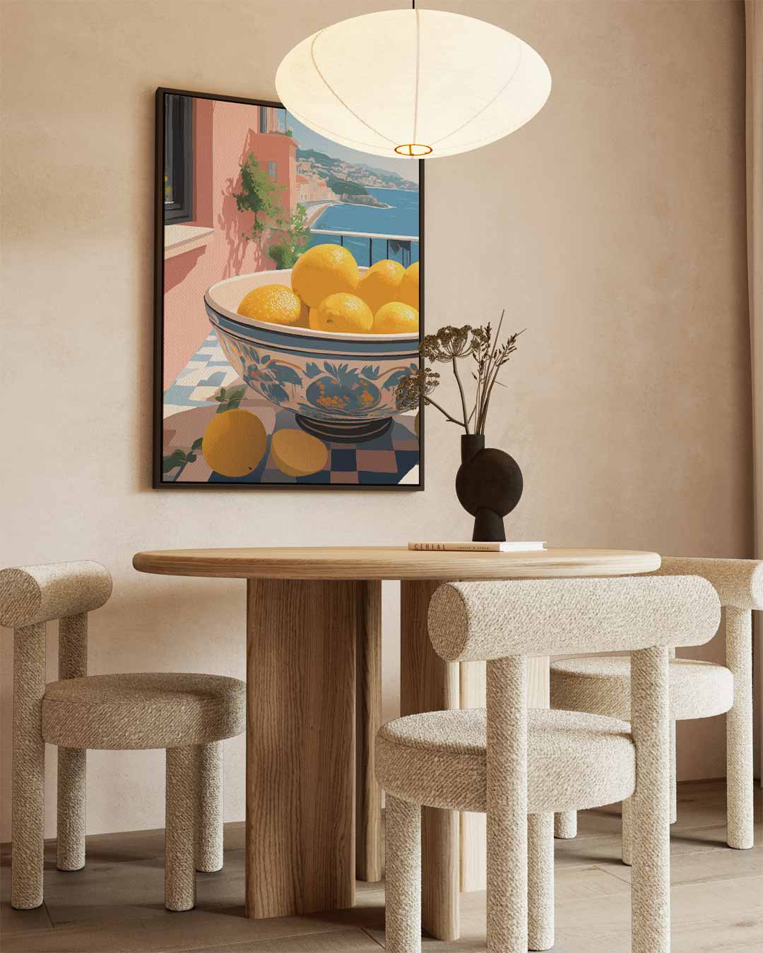 Zonnige Middellandse Zeevruchten – canvas wanddecoratie in portret formaat