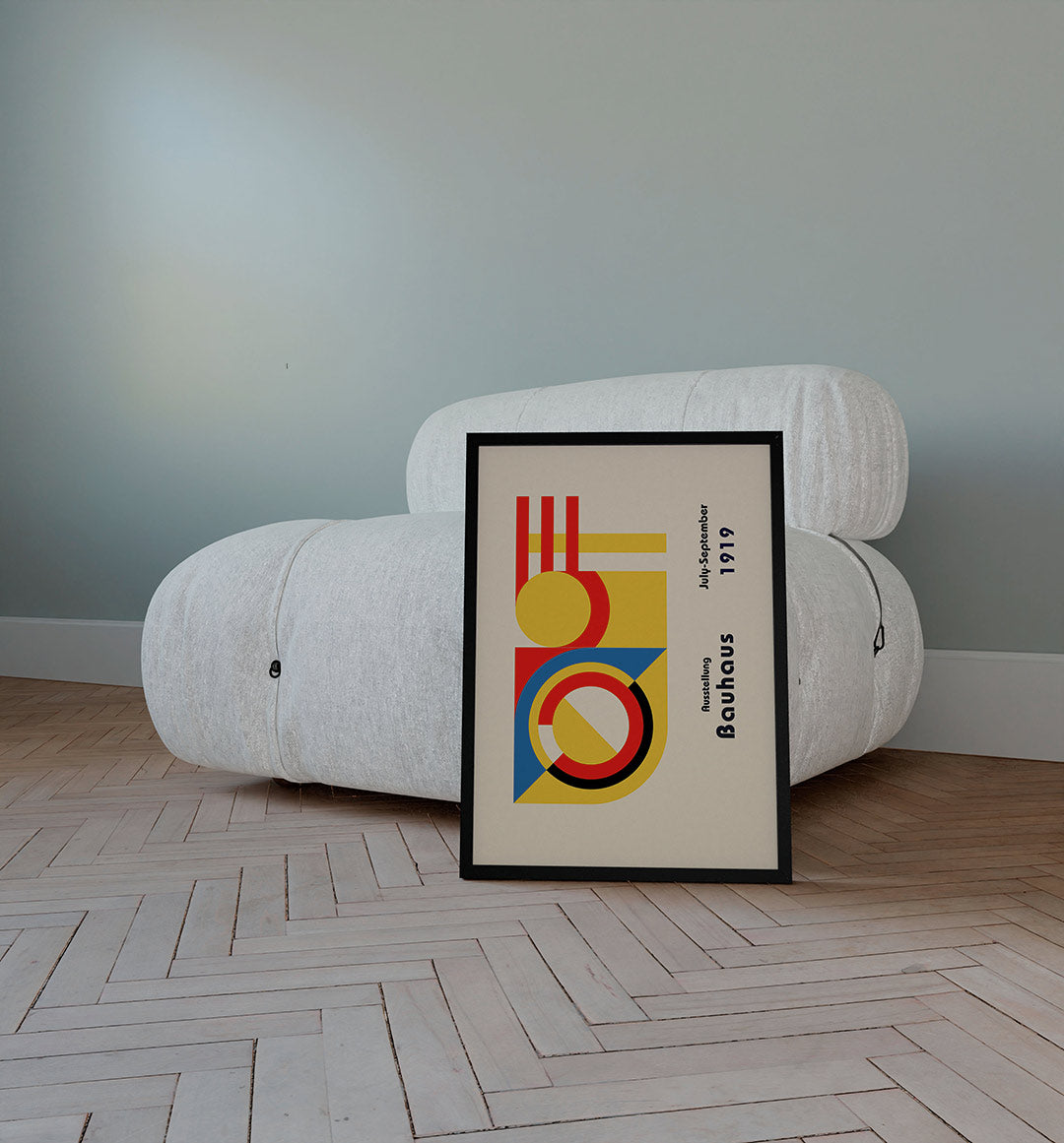 Vorm en kleur – staande Bauhaus poster voor aan de muur