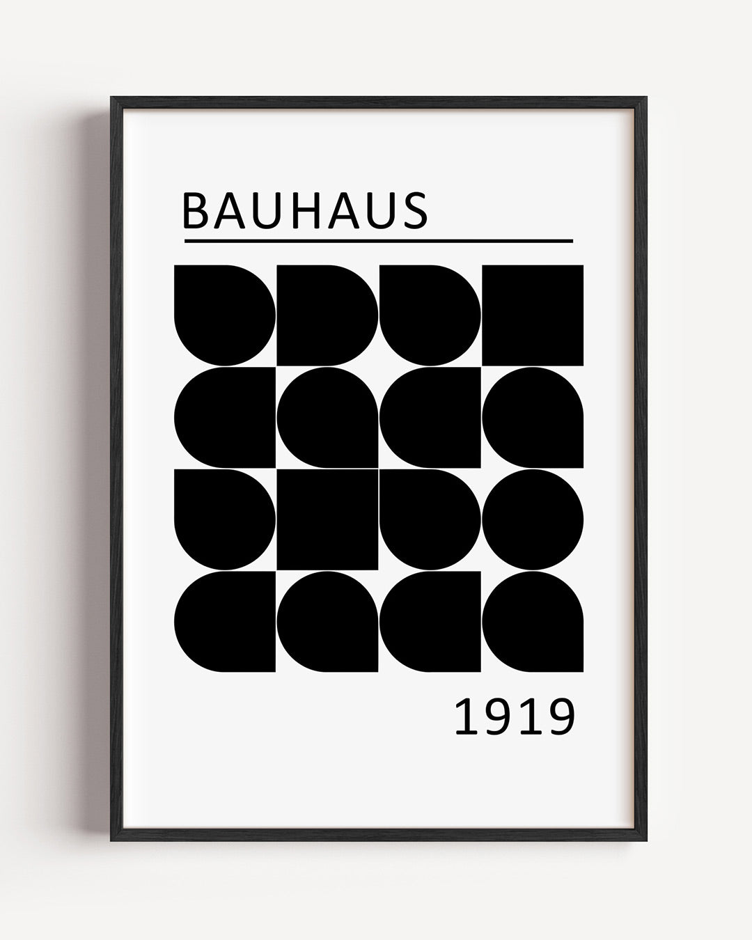 Vormen en vlakken – staande Bauhaus poster als wanddecoratie