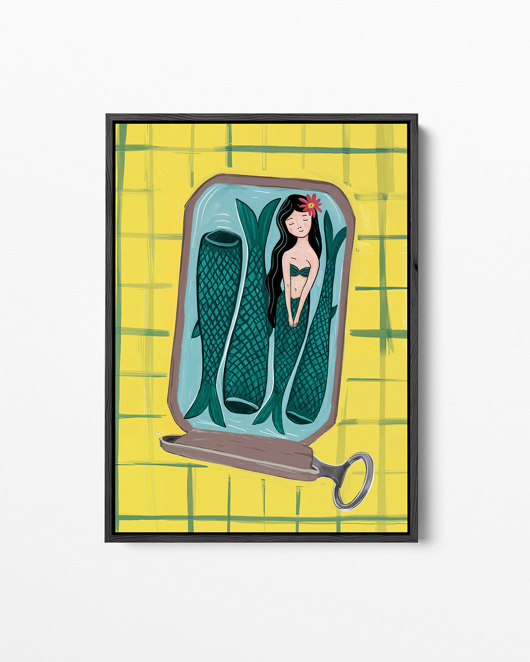 Vrolijke zeemeermin – staand wanddecoratie kunstwerk