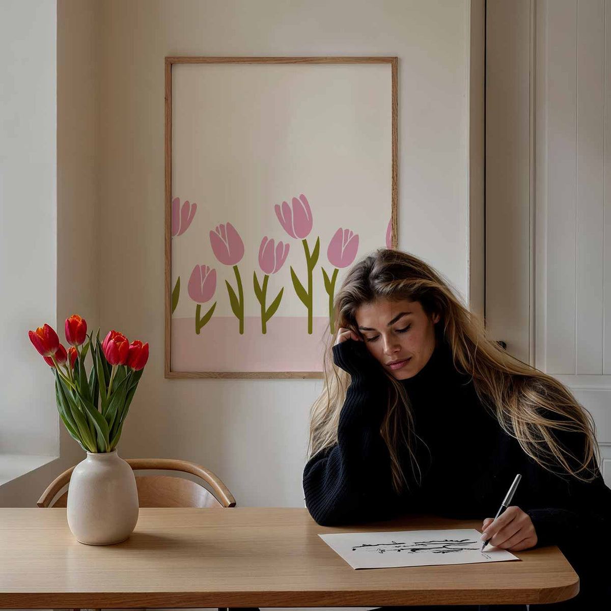 Tulpenliefde – paasposter in staand formaat