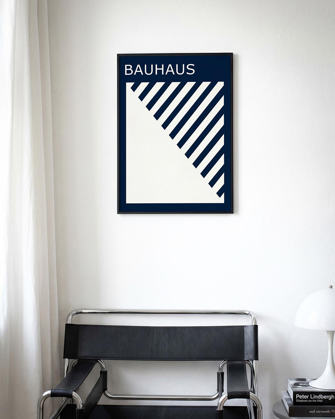 Diagonal lijnen – moderne Bauhaus wandkunst als poster