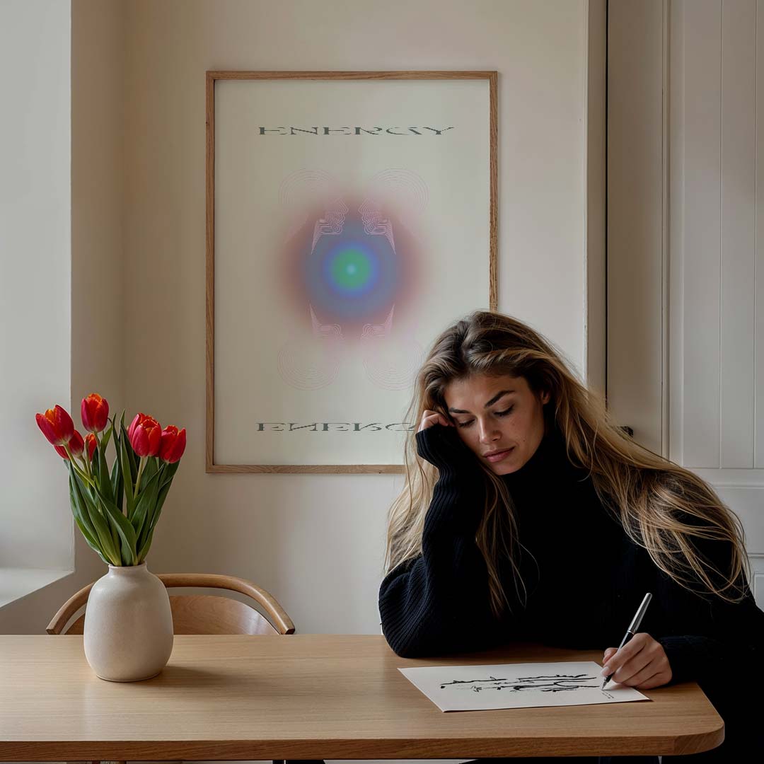 Energie Inspiratieposter – staande muurposter met mindfulness uitstraling