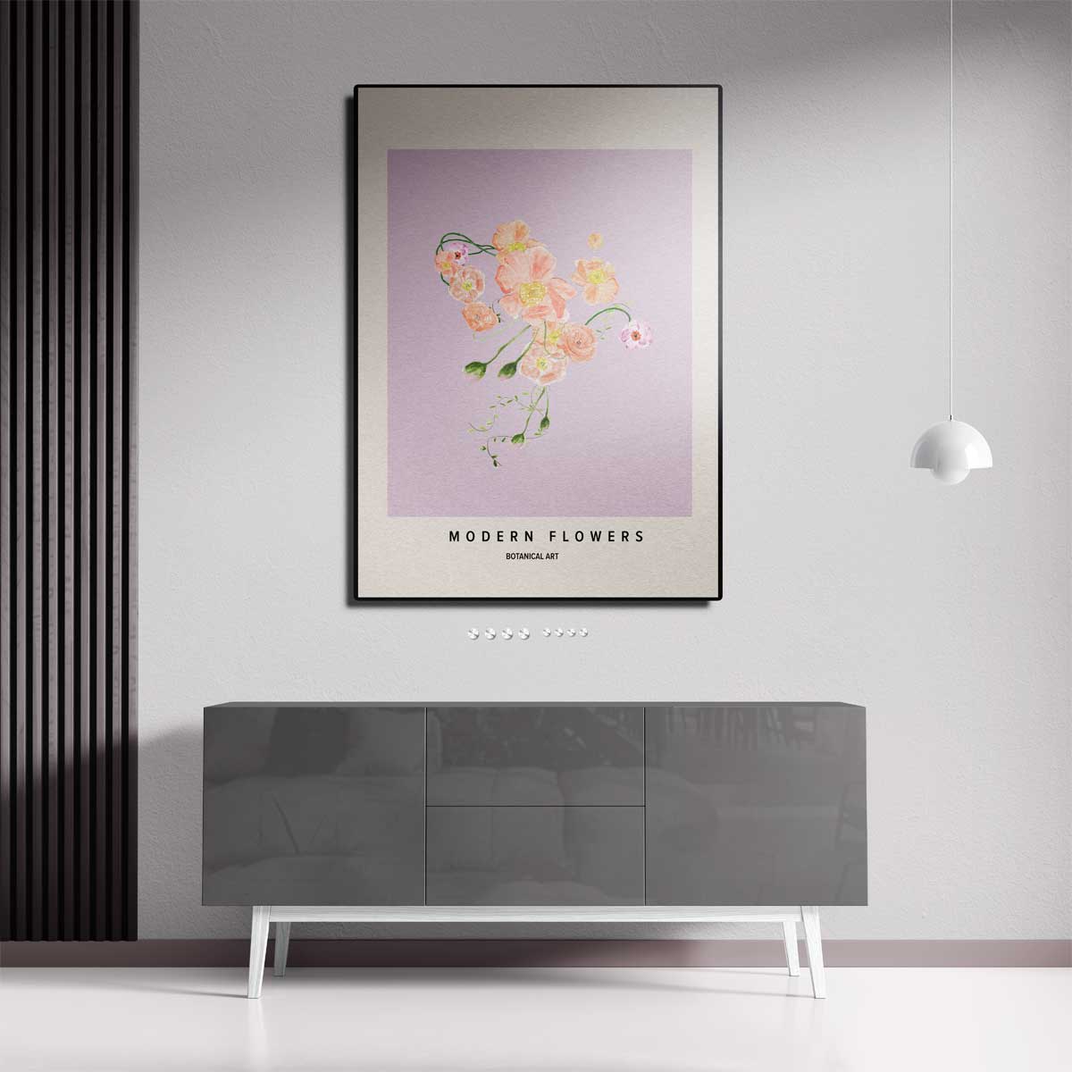 Bloeiende Moderniteit – portret wandkunst van WallArtistic