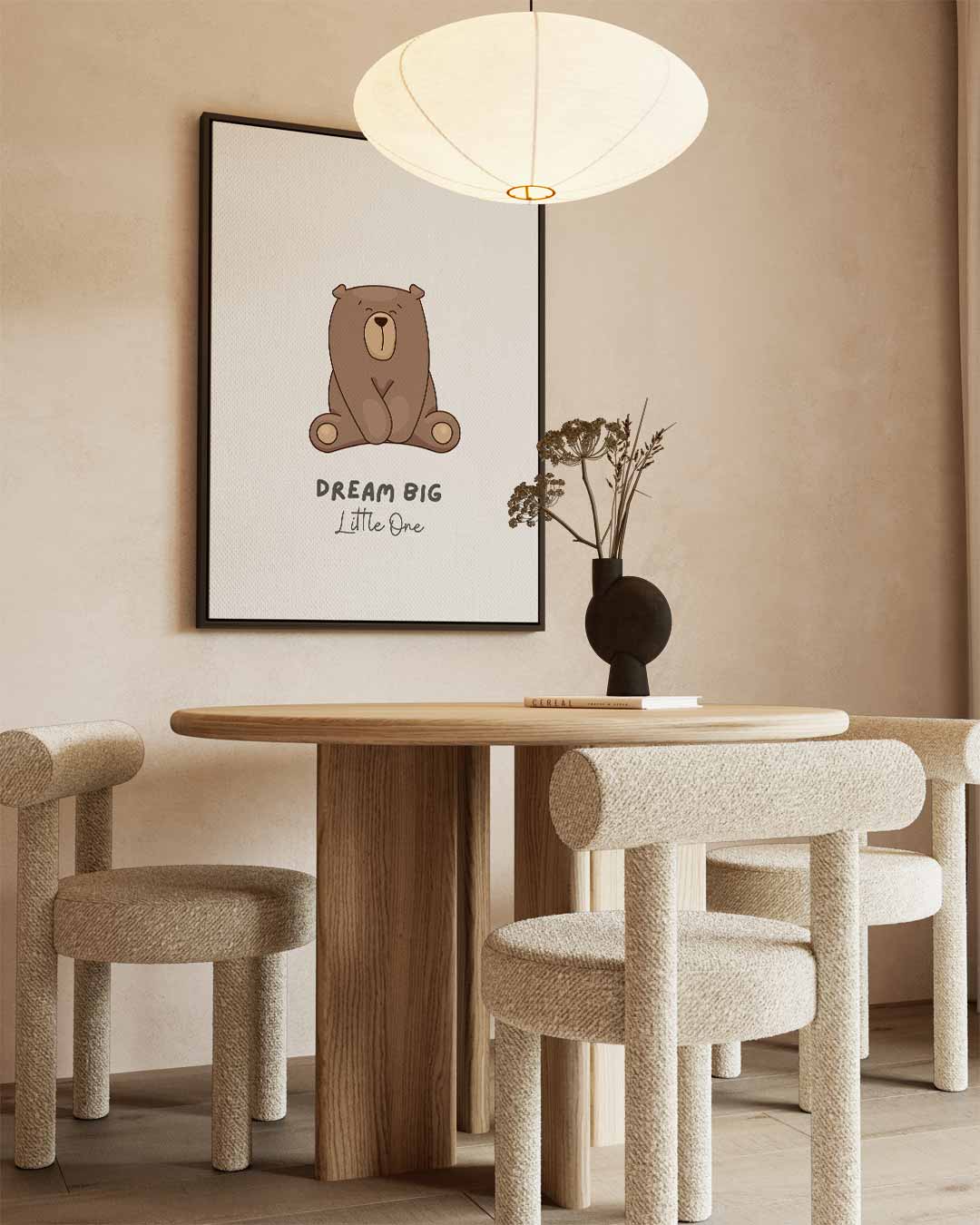 Droom Grote Beer Poster – staand kunstwerk voor modern interieur