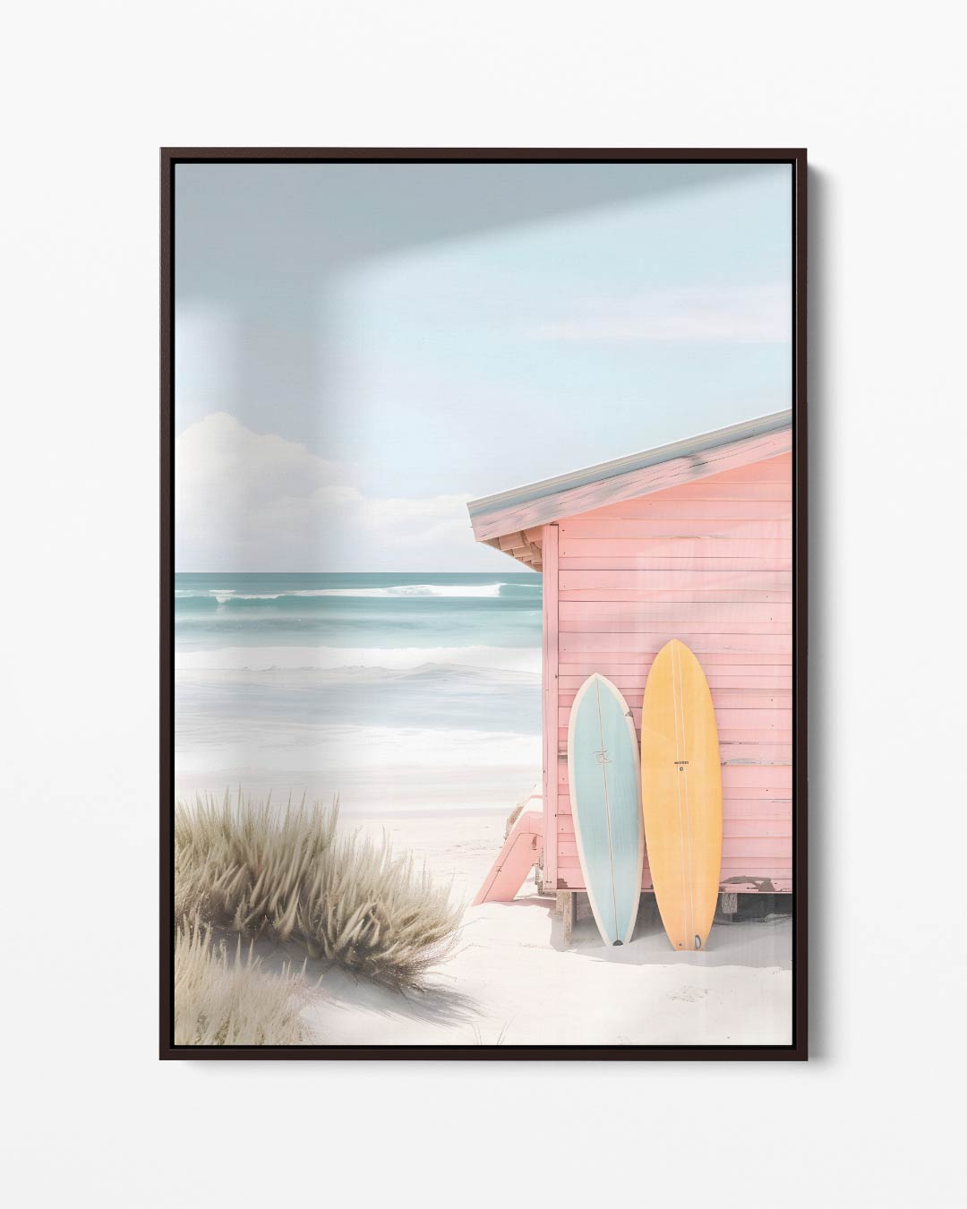 Zomerse Strandvibes – portret kunstwerk als wanddecoratie