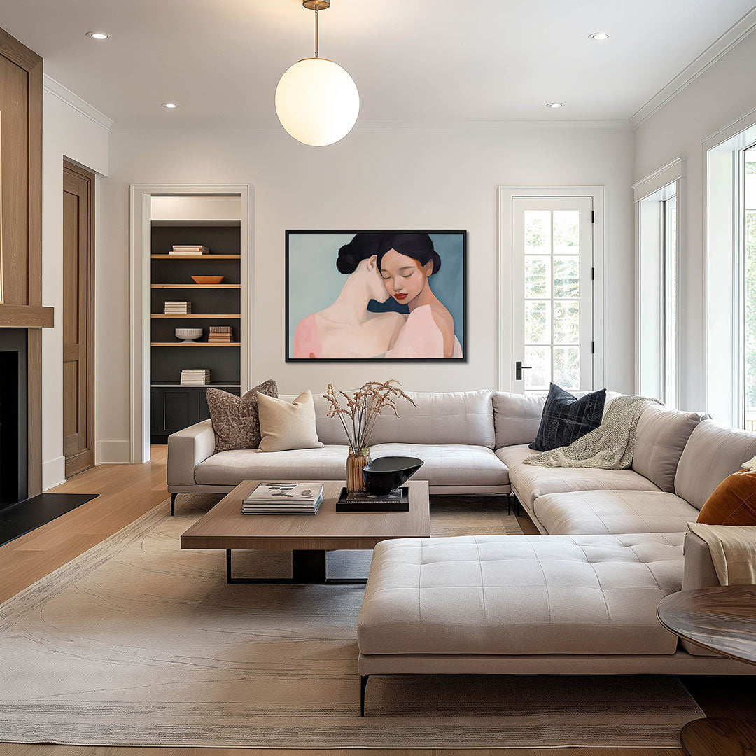 Intieme omhelzing – op canvas, dibond of plexiglas