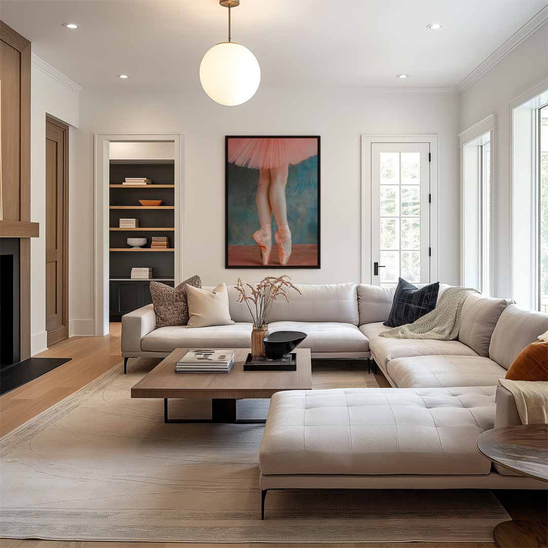 Elegante Balletdroom – canvas wanddecoratie in portret formaat