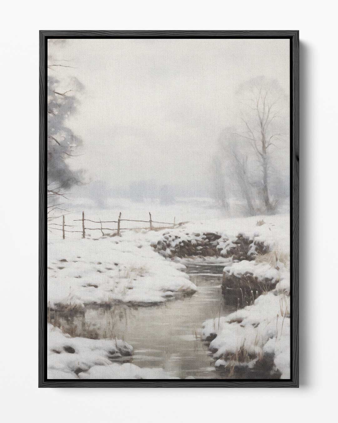 Winterse Rustieke Landschap – portret kunstwerk als wanddecoratie