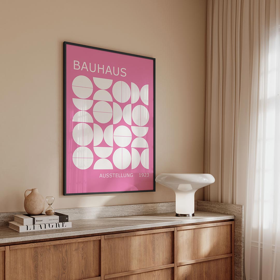 Vormen en vlakken – geometrische Bauhaus poster in staand formaat