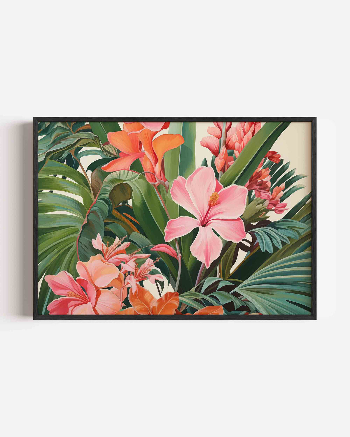 Bloemen en bladeren – jungle landscape poster als wanddecoratie
