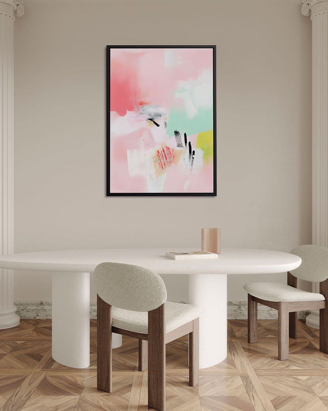 Kleurrijke vegen – staand wanddecoratie kunstwerk