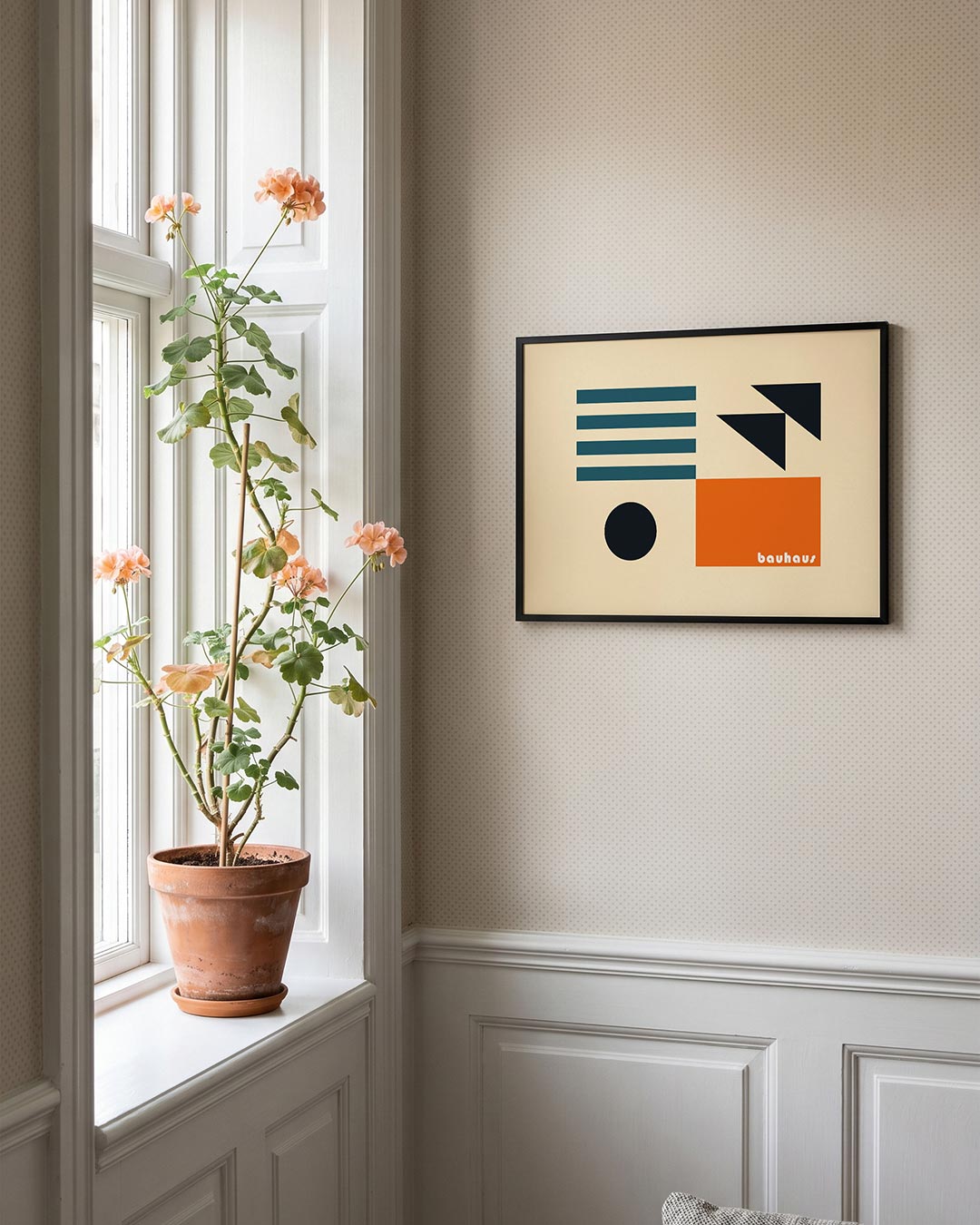 Vormen en vlaken – liggende Bauhaus poster voor aan de muur