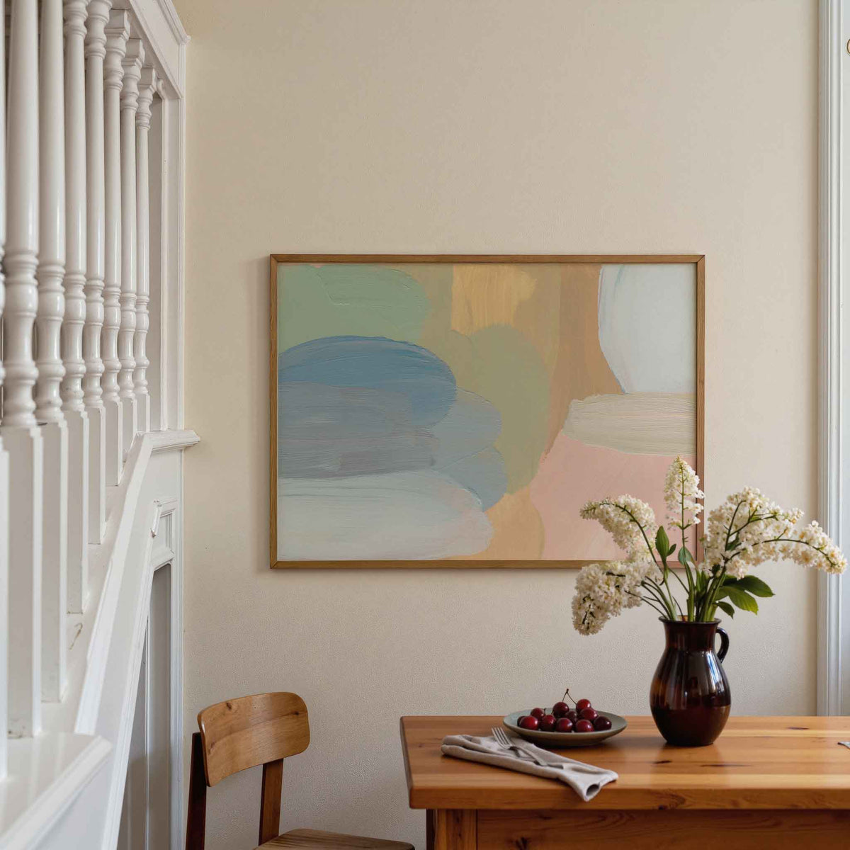 Abstracte vormen – artistieke poster in liggend formaat