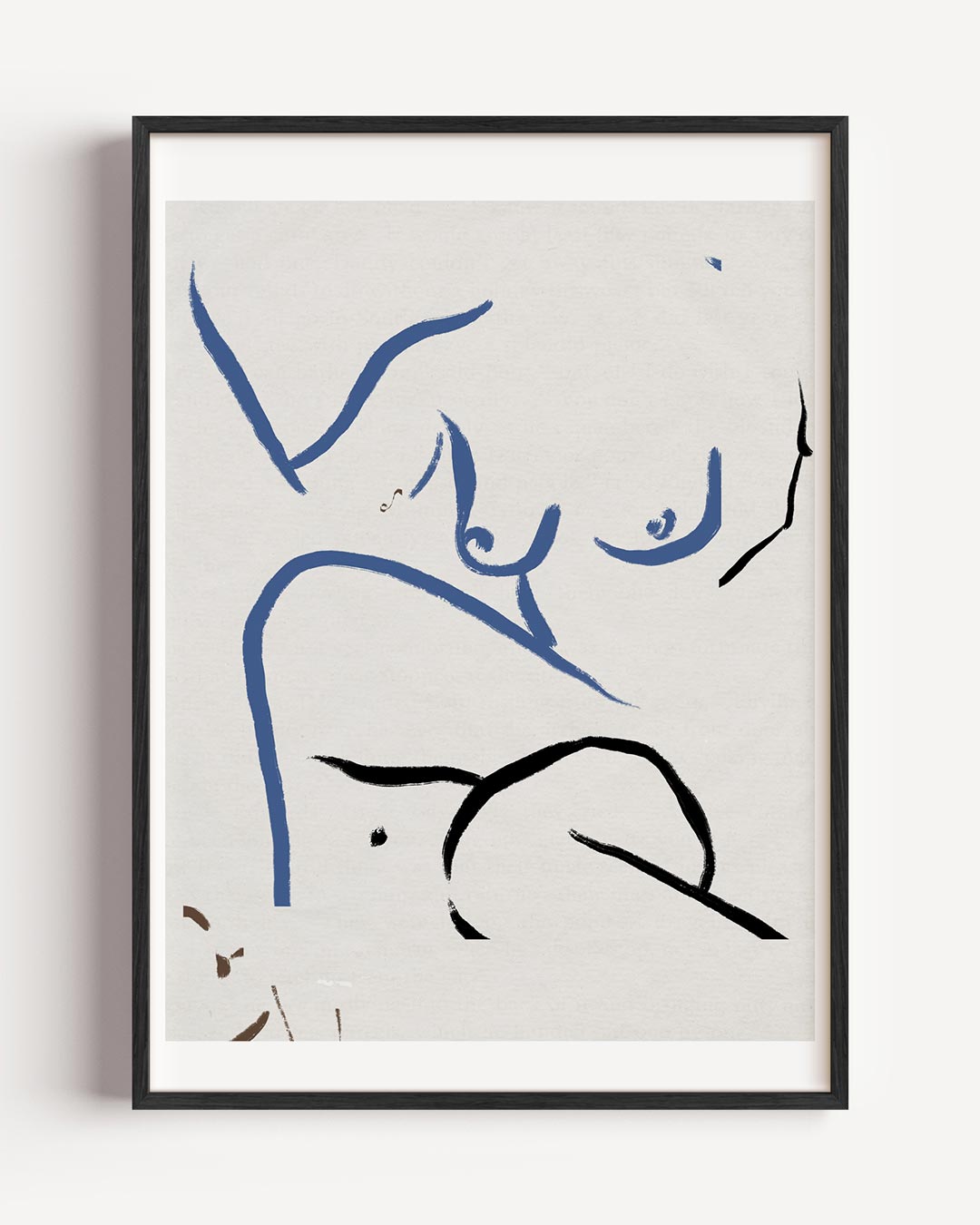 Minimalistische Vrouwenfiguur – lijntekening portret poster als wanddecoratie