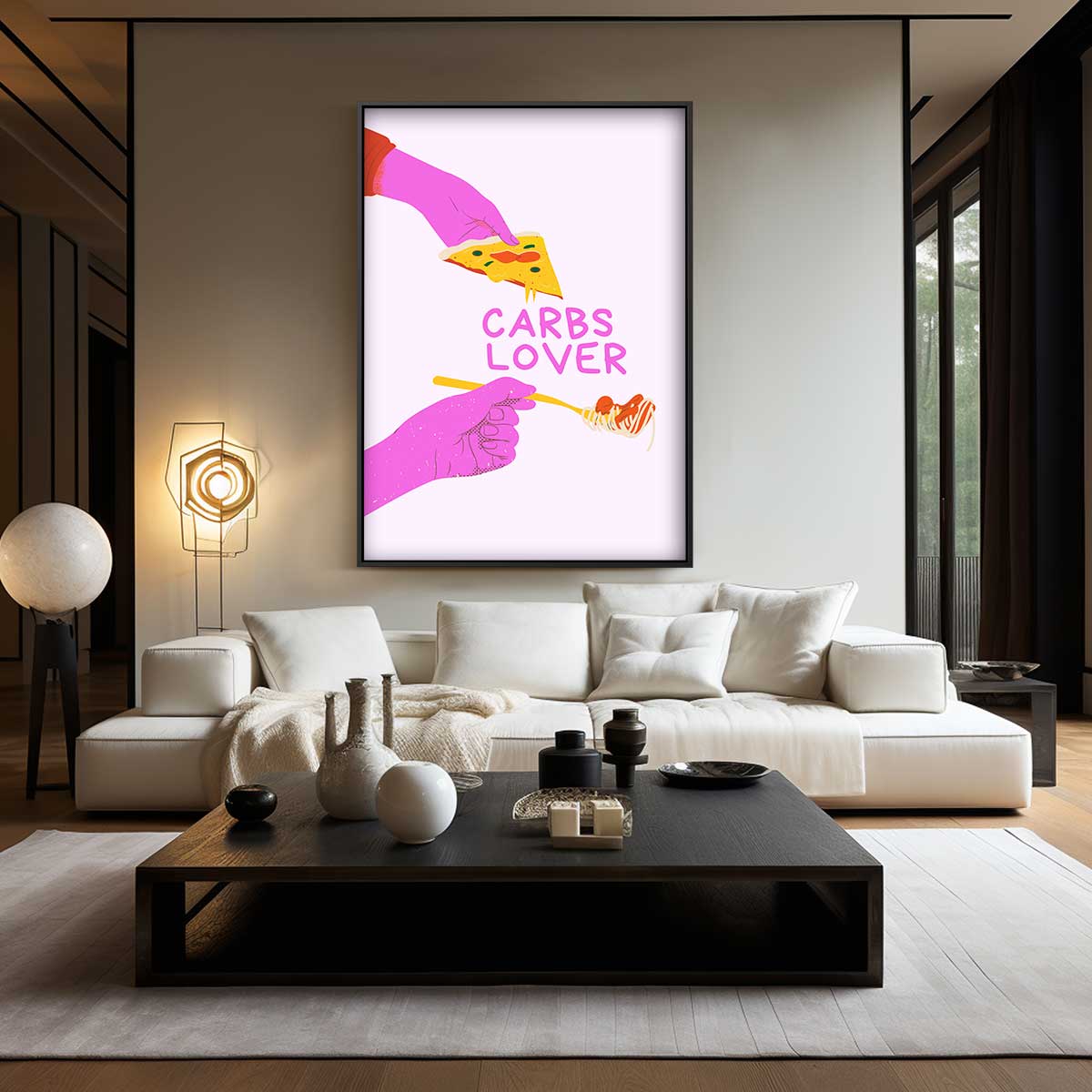 Carbs lover – plexiglas wanddecoratie in portret formaat