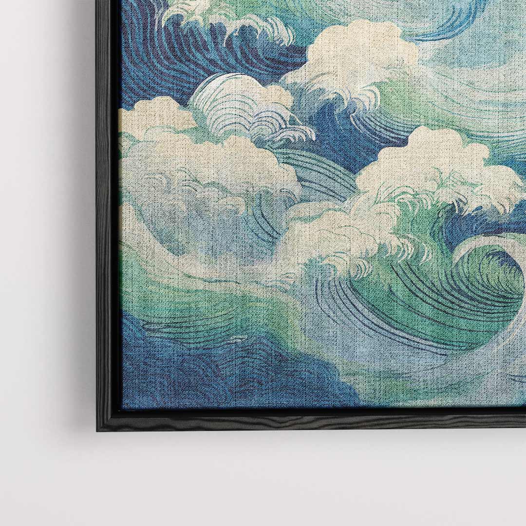 Woeste Zee Golven Kunstwerk – dibond kunstwerk als wanddecoratie