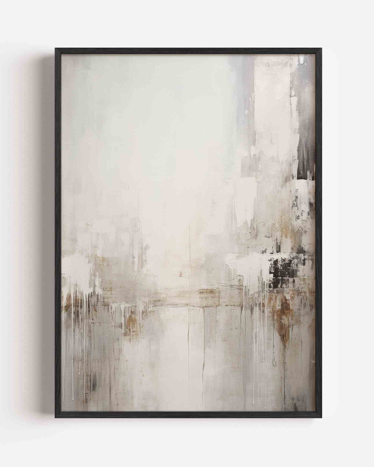 Abstracte beige en grijze – zacht abstracte portret poster als wanddecoratie