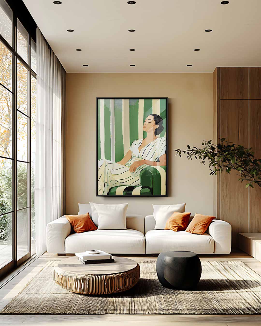 Ontspannen in Stijl – staand kunstwerk voor modern interieur