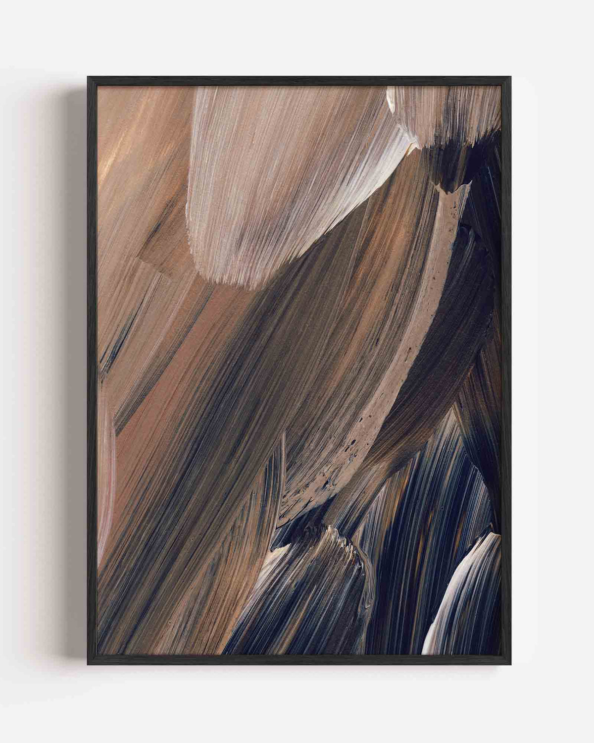 Abstracte penseelstreken – schilderkunst portret poster als wanddecoratie