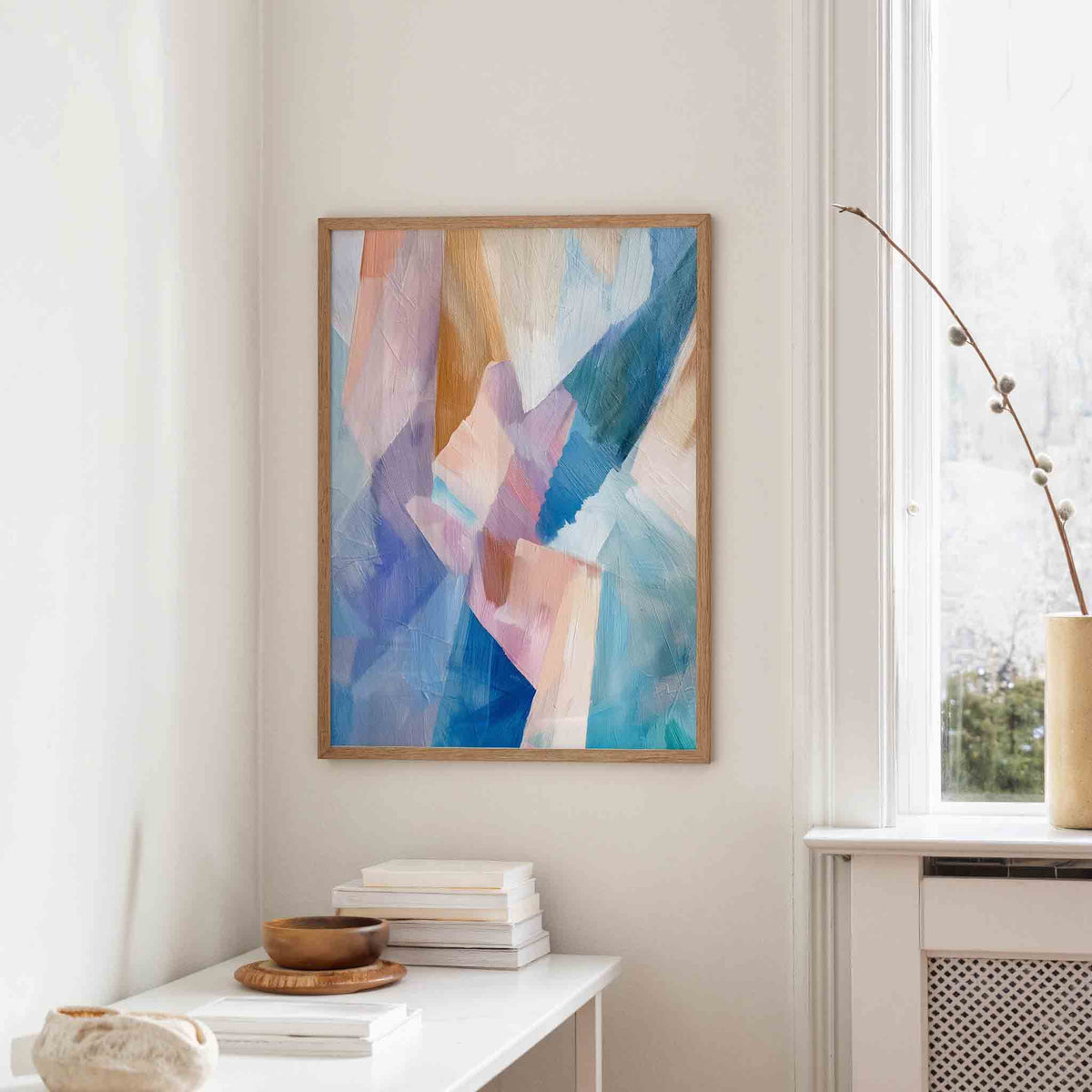 Abstracte vormen – staande hedendaagse wanddecoratie van WallArtistic