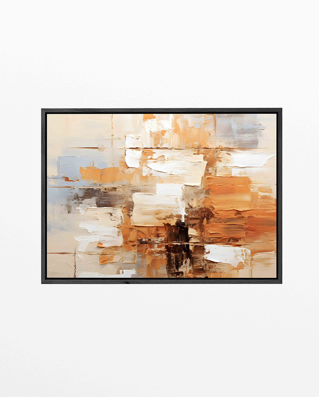 Gelaagde kleurencompositie – Dynamische – liggend abstract kunstwerk