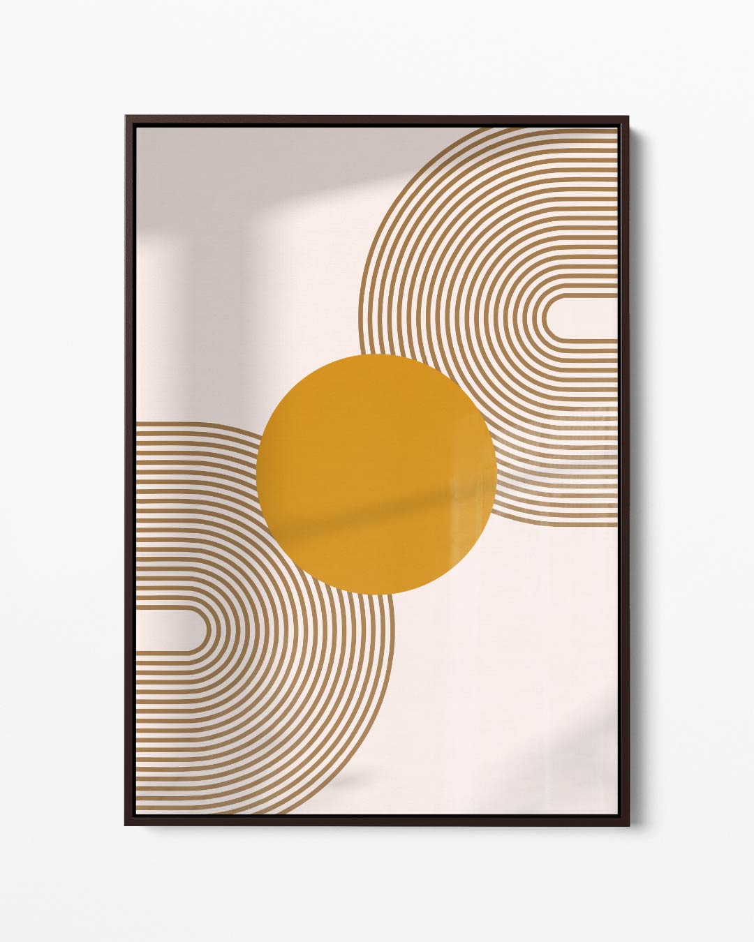 Retro Cirkelpatroon – portret kunstwerk als wanddecoratie