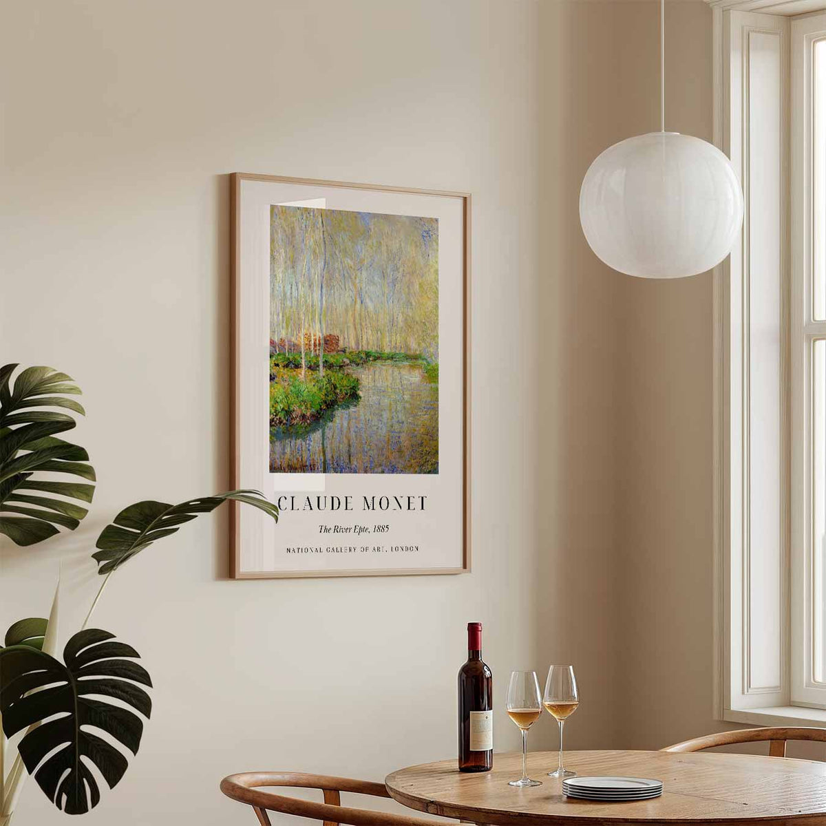 Monet's Dromerige Rivierlandschap – staande Popart wanddecoratie van WallArtistic